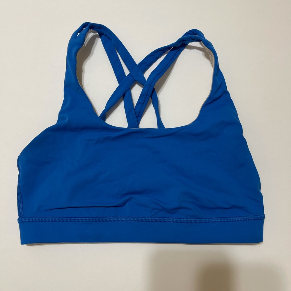 Lululemon Energy Bra size 6 Blue
